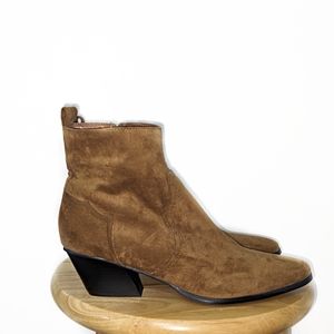 Forever 21 Faux Suede Western Ankle Boots